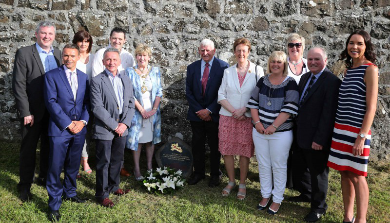 Some of the members of Causeway Coast and Glens Borough Council who attended the service in the grounds of St Cuthbert's Church pictured with the Mayor Alderman Maura Hickey