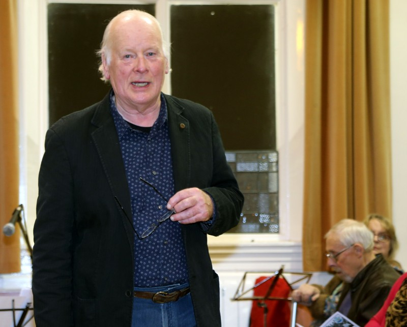 Special guest Len Graham, who acted as the compere at the concert in Ballymoney Town Hall.