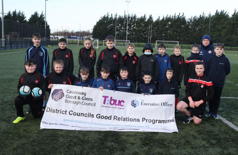 These young pupils were among those from across the Borough who took part in the ‘Different Ball Same Goal’ finale in Coleraine.