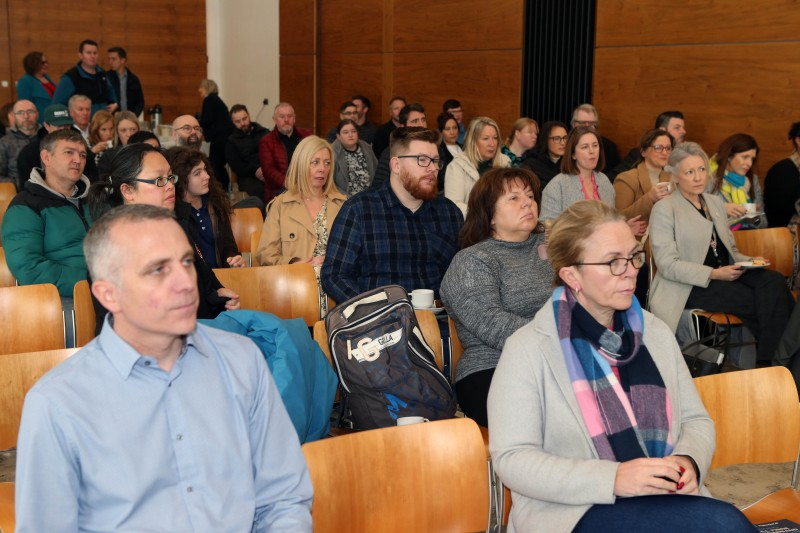 Attendees listening intently to the speakers at the ‘Go Succeed’ event in Coleraine Council Offices.