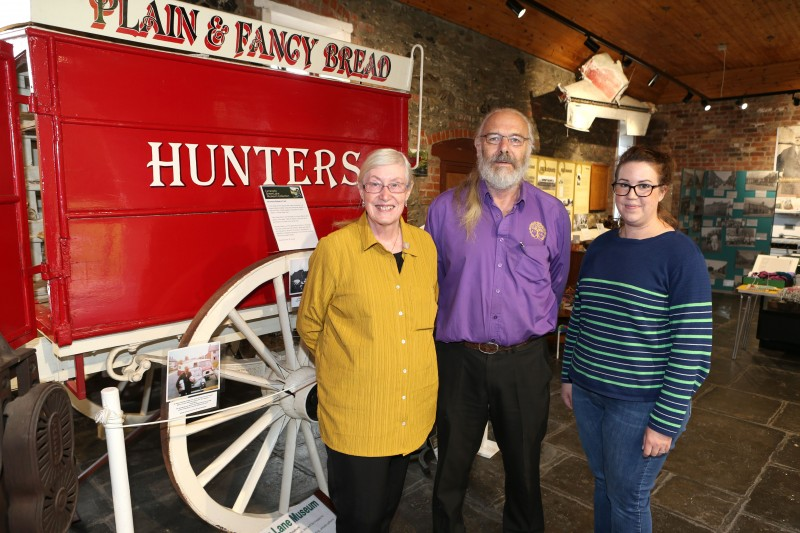 Betty and Matt Ferguson of Roe Valley Ancestral Researchers with Sarah Calvin, Museum Services Development Manager.