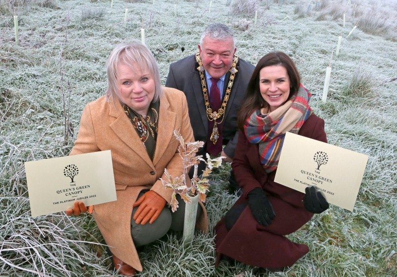 The Mayor of Causeway Coast and Glens Borough Council, Councillor Ivor Wallace, pictured at Letterloan where thousands of new trees have been planted as part of the Queen’s Green Canopy.