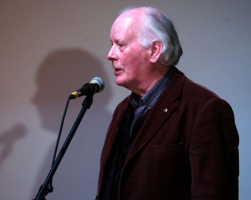 Folk singer Len Graham sang some of Sam Henry's songs during the event in Flowerfield Arts Centre.