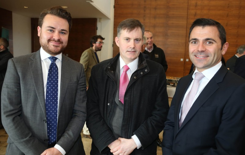 Greg Henry and Stewart Draffin from Lambert Smith Hampton pictured at the Networking Lunch with Colm Murphy from Ulster University.