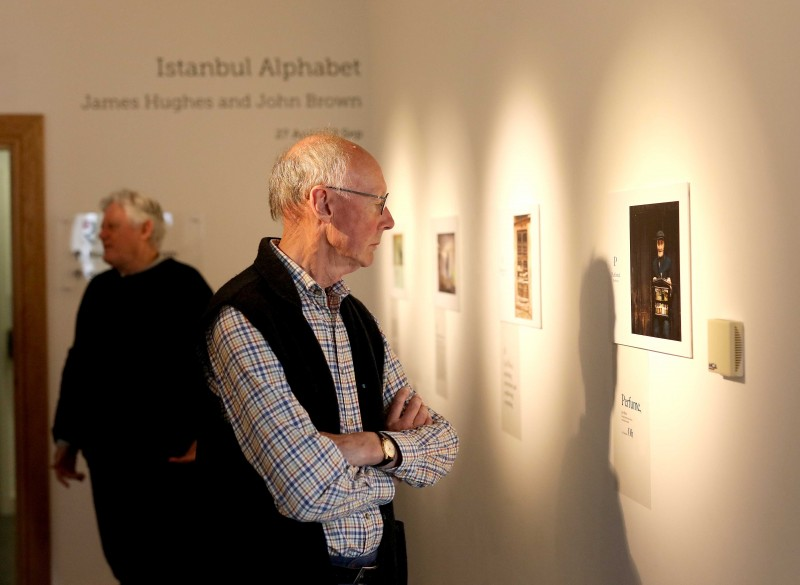 Some of those who attended the launch of the Istanbul Alphabet exhibition which is now open at Roe Valley Arts and Cultural Centre.