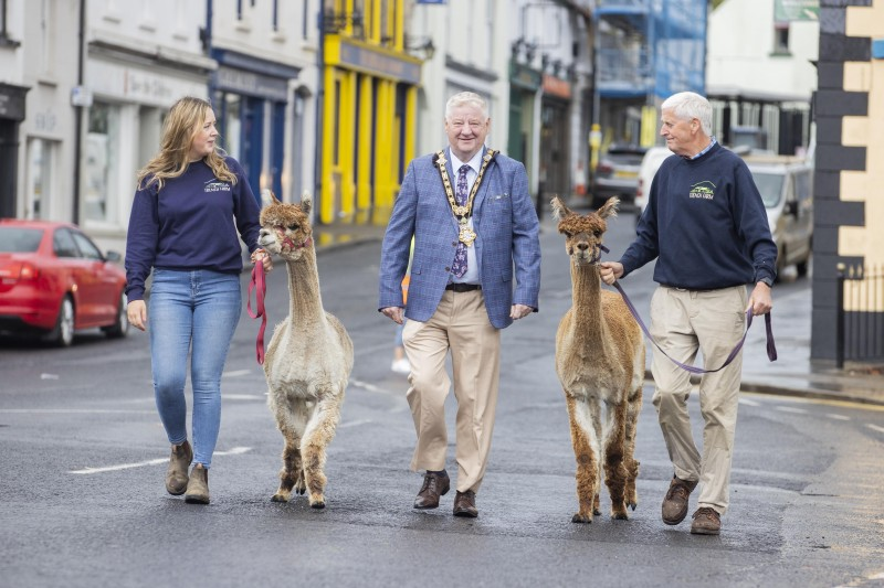 The Mayor of Causeway Coast and Glens Borough Council Councillor Ivor Wallace pictured with Keith Douthart in Ballycastle – home of the Ould Lammas Fair. The event makes a welcome return this year from Saturday 27th August – Tuesday 30th August.