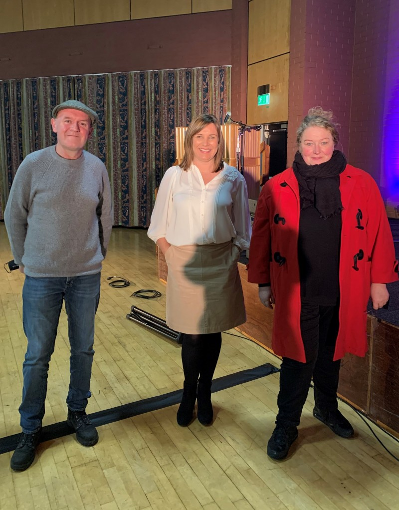 L-R Stuart Paterson, Angeline King, Anne McMaster took part in the ‘Bards by the Bann” event organised by Ulster University lecturer Dr Frank Ferguson