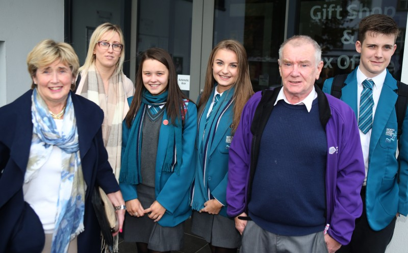 Pictured at the ‘Let’s Talk’ event in The Roe Valley Arts and Cultural Centre are representatives from North Coast Integrated College with Alderman Maura Hickey and Councillor Tony McCaul.