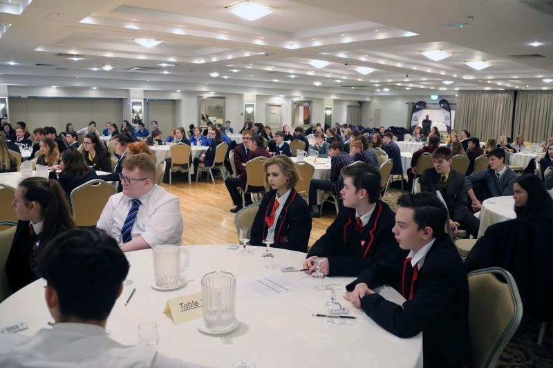 Pupils from local secondary schools pictured at the ‘Let’s Talk’ event in The Lodge Hotel in Coleraine.