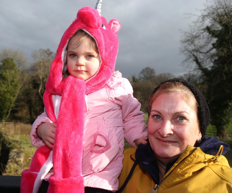 Lucia and Ruby Finnegan pictured at the fundraising walk held on World Cancer Day in Roe Valley Country Park in aid of Macmillan Cancer Support.