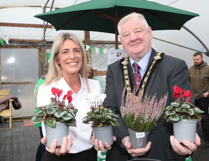 Catherine King, Council’s Move More Coordinator pictured alongside Mayor of Causeway Coast and Glens, Councillor Steven Callaghan.