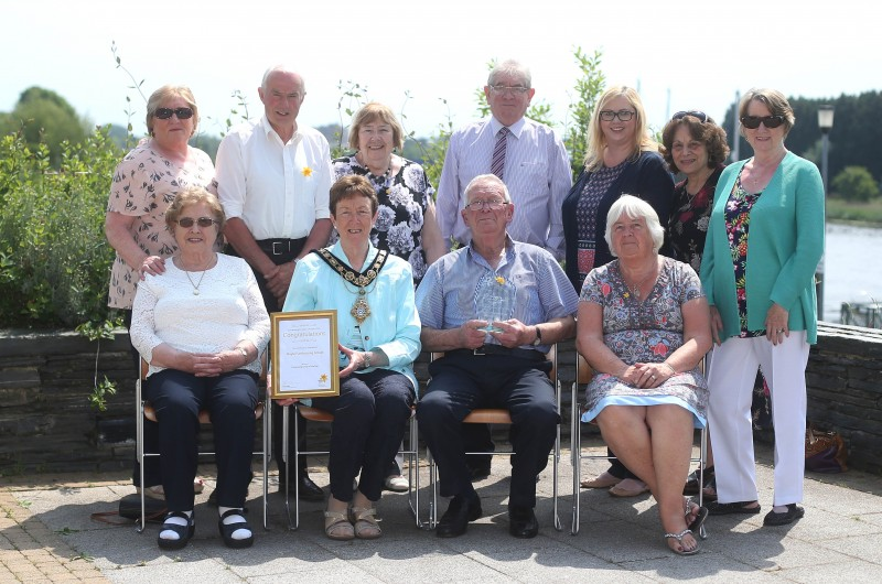 Members of Marie Curie Moyle pictured with the Mayor of Causeway Coast and Glens Borough Council Councillor Joan Baird OBE following a recent civic reception held to mark their success in the charity’s Excellence Awards.