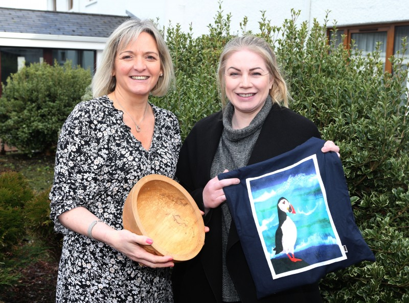 Trainer Wendy Gallagher pictured with Shauna McFall from Naturally North Coast and Glens Artisan Market.