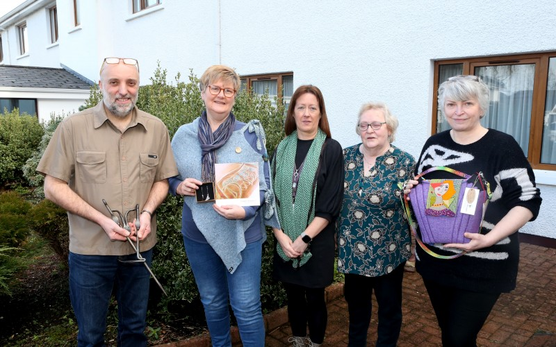 Ian Moran, Maureen McGhee, Catrina McNeill, Breige Stanley and Deb Biddleston pictured with Catrina McNeill, Causeway Coast and Glens Borough Council’s Town and Village Management Officer (centre).