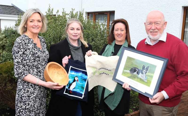 Trainer Wendy Gallagher, Shauna McFall from Naturally North Coast and Glens Artisan Market, Catrina McNeill, Causeway Coast and Glens Borough Council’s Town and Village Management Officer, and trainer Steve Chambers.