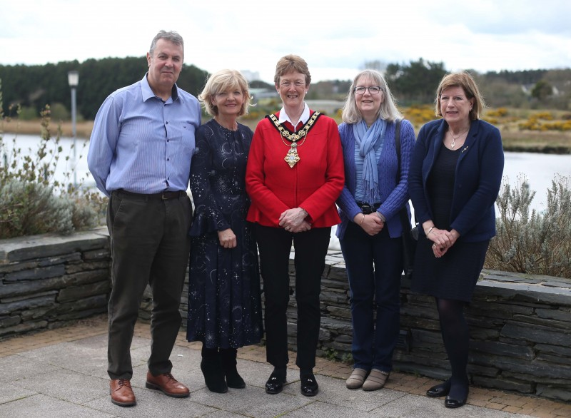 Rosaleen and Jim Murray, Lynne Reevie and Daphne Harshaw pictured at the civic reception hosted by the Mayor of Causeway Coast and Glens Borough Council Councillor Joan Baird OBE.
