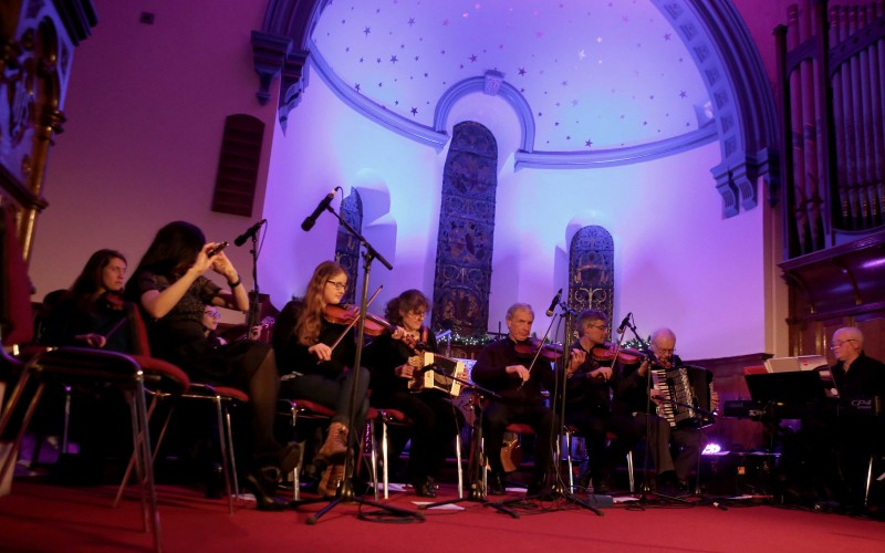 Musicians pictured at the Dalriada Sounds event hosted by the Mayor in Holy Trinity Church, Ballycastle.