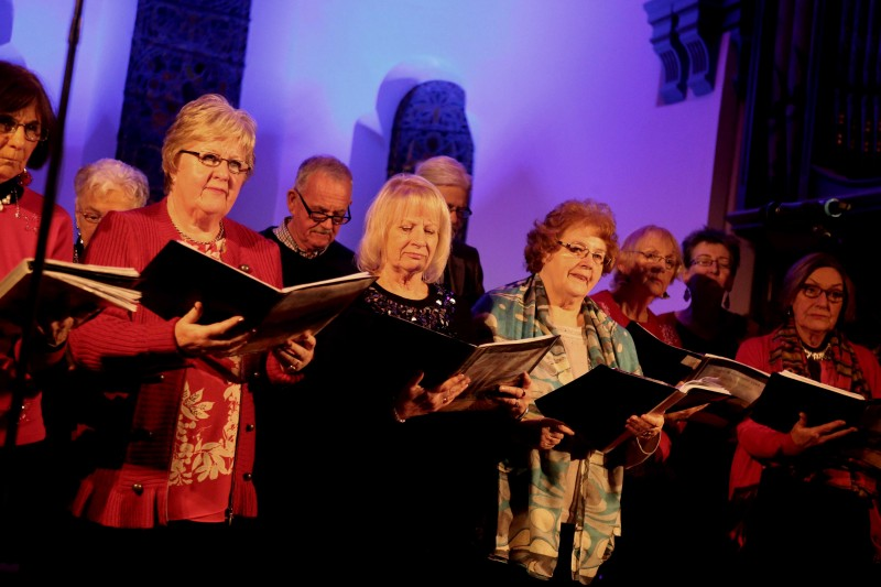 Members of The Glens and Dalriada U3A choir pictured during their performance.