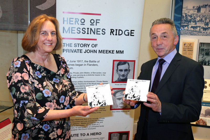 Lynn Moffatt pictured at the launch of the Meeke and The Major CD with Councillor William Mc Candless.