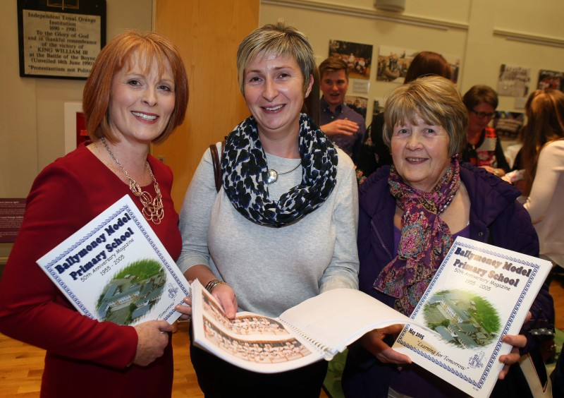 Pictured at the launch evening in Ballymoney Museum are Julie Jamison, Principal of Ballymoney Model Controlled Integrated Primary School, Jayne Logan, Principal of Bushmills Primary School and Barbara Logan.