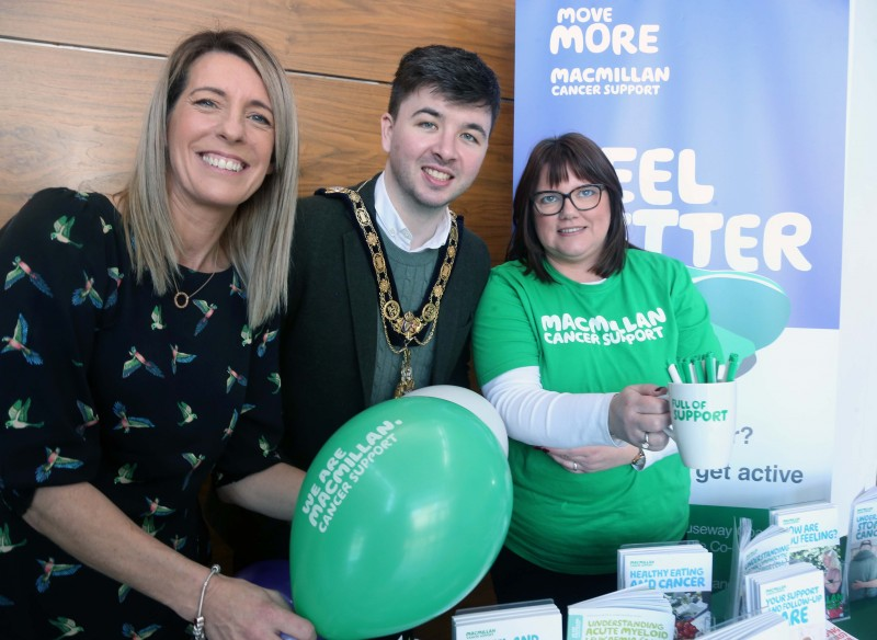Causeway Coast and Glens Move More Co-ordinator Catherine Bell-Allen pictured with the Mayor of Causeway Coast and Glens Borough Council Councillor Sean Bateson and Rosemary Morgan at the official launch of the Move More scheme in Causeway Coast and Glens.