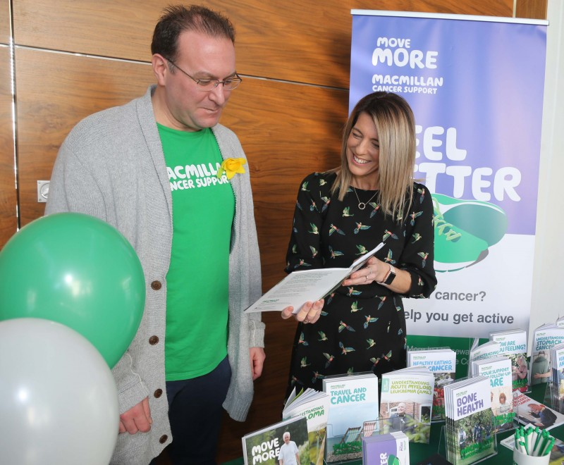 Causeway Coast and Glens Move More Co-ordinator Catherine Bell-Allen pictured with Move More participant David Gibbs at an event in Cloonavin to mark the official launch of the project in Causeway Coast and Glens.