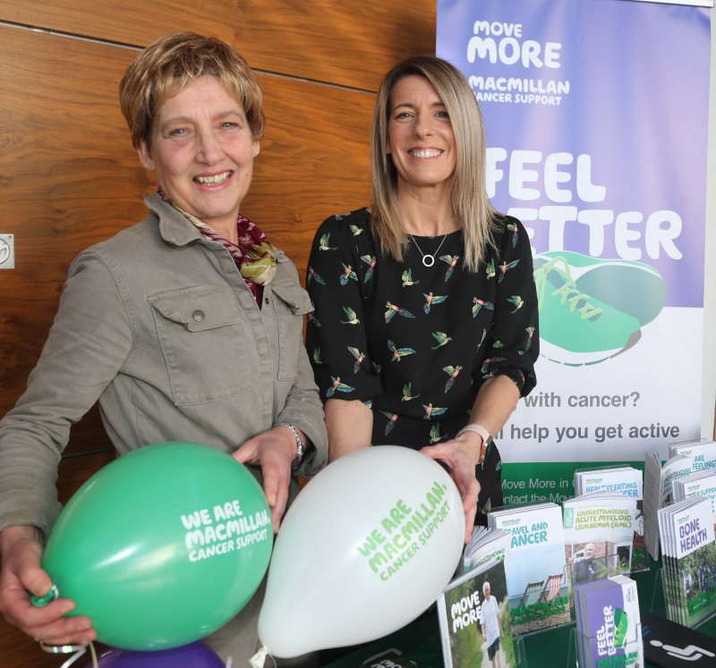 Causeway Coast and Glens Move More Co-ordinator Catherine Bell-Allen pictured with Move More participant Kay Hack at an event in Cloonavin to mark the official launch of the project in Causeway Coast and Glens.