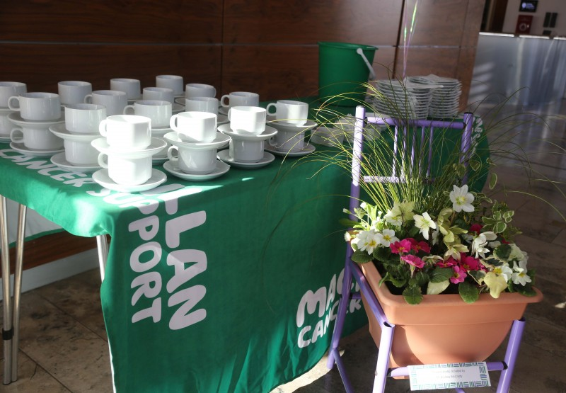 This beautiful floral display was created especially for the Move More launch event in Cloonavin by Macmillan fundraiser Andrew McClarty.