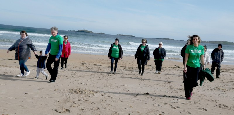 The Mayor of Causeway Coast and Glens Borough Council Alderman Mark Fielding joins the Move More walking group at East Strand in Portrush with Move More Co-ordinator Catherine King.