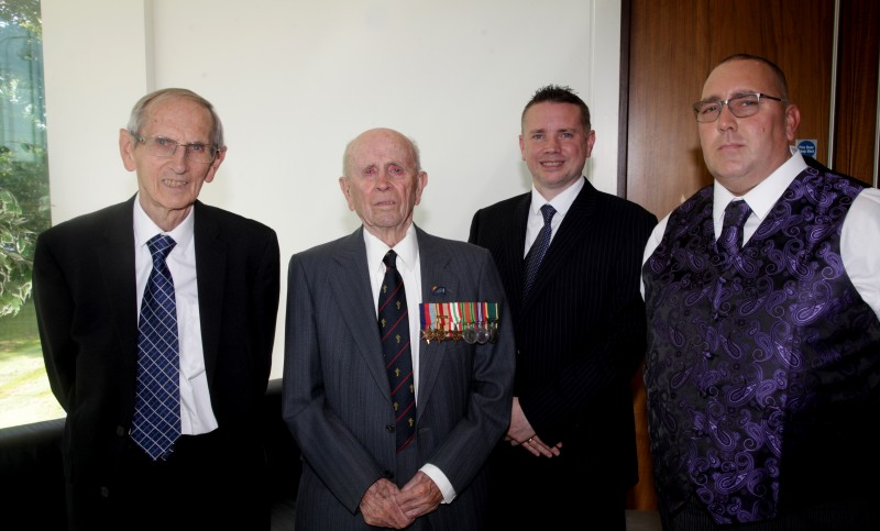 Norman Irwin pictured at the event in Cloonavin with his son David, and grandsons Chris and David.