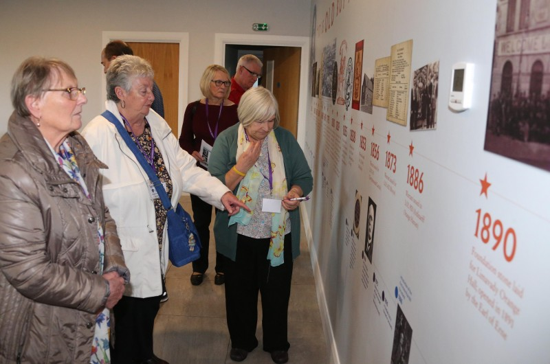 Looking at the timeline on display at Limavady Orange Heritage Centre