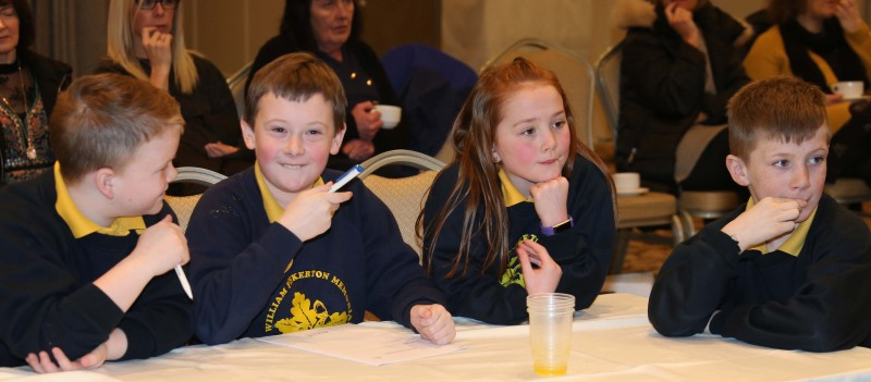 Pupils from William Pinkerton Primary School who took part in the quiz.