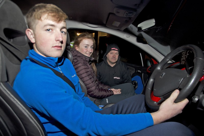 Young people who took part in the car crash simulator demonstration organised by Causeway Coast and Glens Policing and Community Safety Partnership and the PSNI.