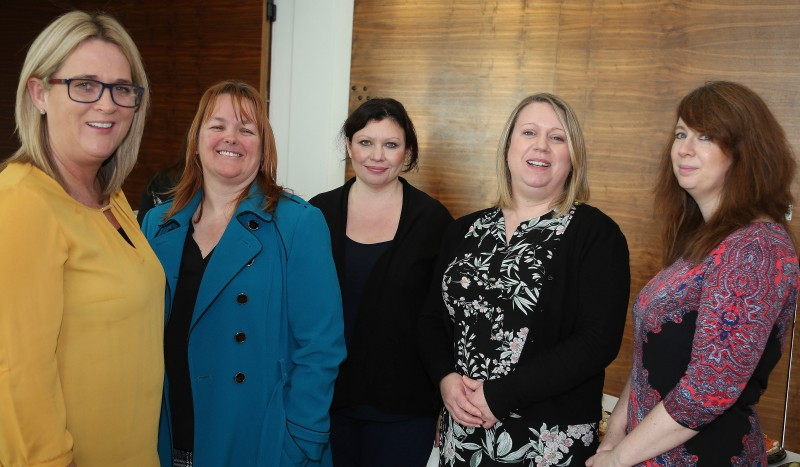 Patricia O’Brien, Lisa Harris, Adele McCloskey, Louise Scullion and Sarah-Jane Goldring pictured at the Peace IV programme launch.