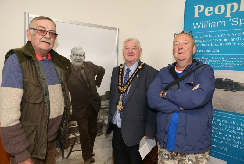 Mayor of Causeway Coast and Glens Borough Council, Councillor Steven Callaghan meets members of the public at the launch of Coleraine Museum’s new exhibition ‘People and Places’.