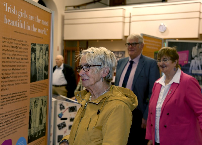 Pictured at the opening of the new exhibition ‘Let Me Introduce You: A History of Dance Halls in the Causeway Area’ created by Causeway Coast and Glens Borough Council’s Museum Services and co-curator, Fran McCloskey.