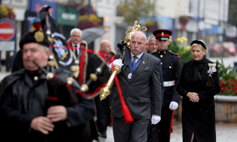 Mace bearer Alan Moffett pictured at the Accession Proclamation for County Londonderry held in Coleraine on Sunday 11th September 2022.