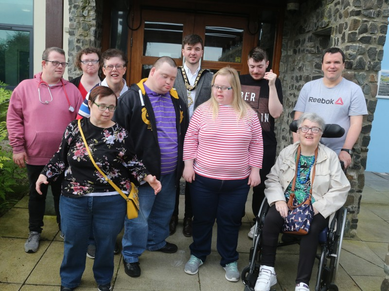 The Mayor of Causeway Coast and Glens Borough Council, Councillor Sean Bateson pictured with members of Mountfern Adult Centre at a recent screening of ‘The Quiet Man’ at Flowerfield Arts Centre in Portstewart.