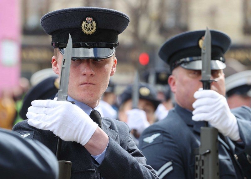 RAF Personnel on parade during the Freedom of the Borough ceremony held in Limavady on Friday.