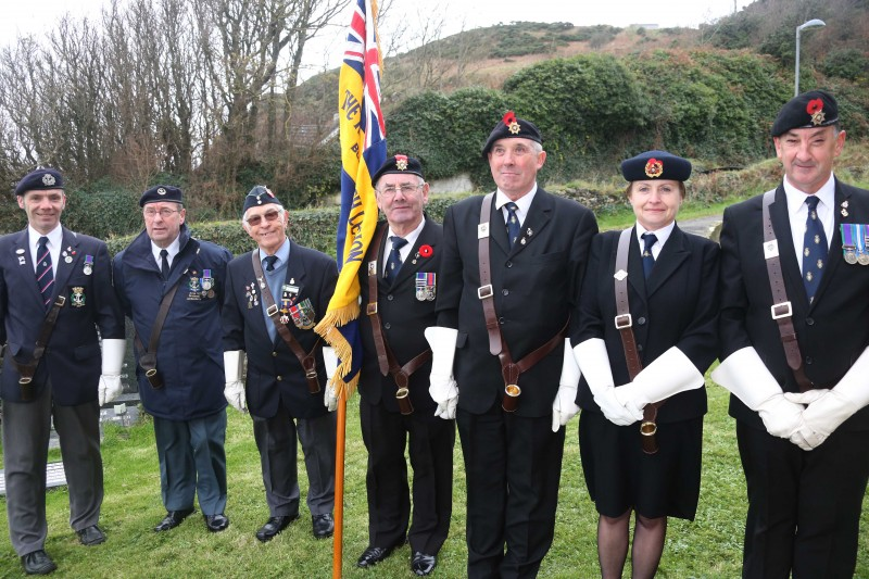 Pictured at Rathlin Island’s Service of Remembrance on Sunday.