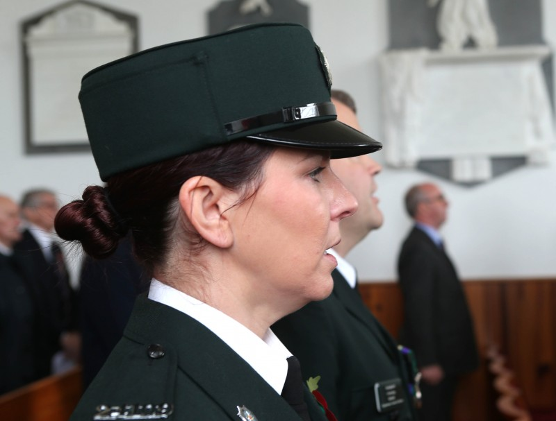 Sgt Wendy McConnell of the PSNI at the Remembrance Service, held in St Thomas’ Parish Church Rathlin.