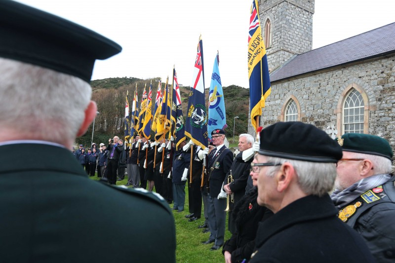 Pictured at the Service of Remembrance at St Thomas’ Church in Rathlin Island