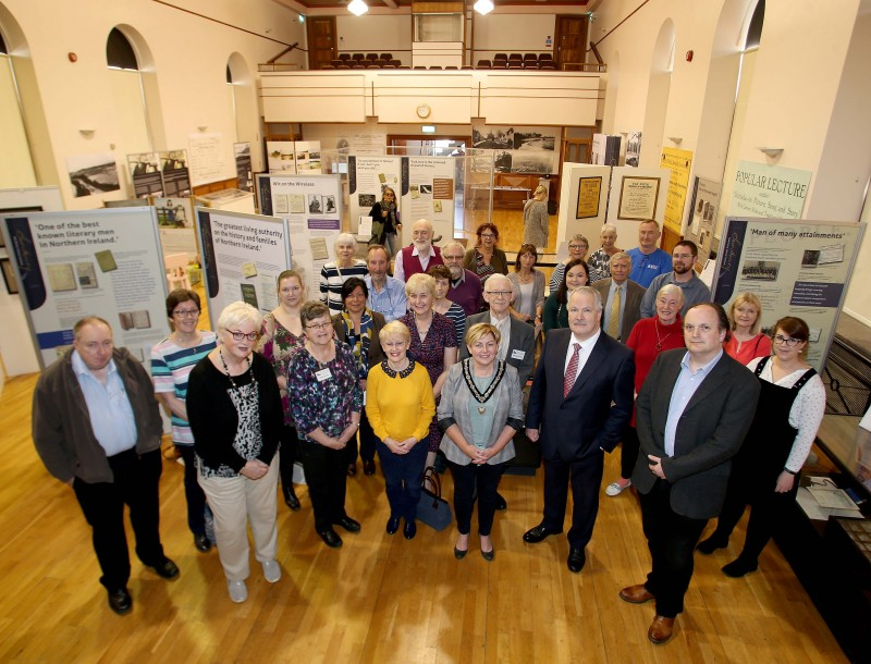 Some of those who attended the launch of the ‘Sam Henry: Culture Connects’ exhibition at Ballymoney Museum.
