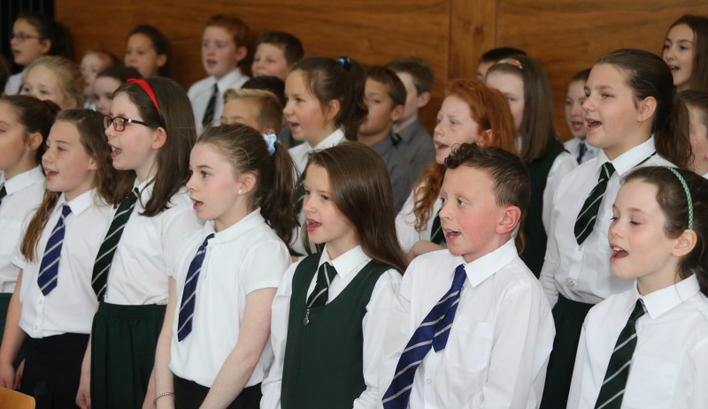 A special cross community choir performance from pupils in Killowen Primary School and St John’s Primary School in Coleraine was held in Cloonavin recently to mark Shared Education Week.