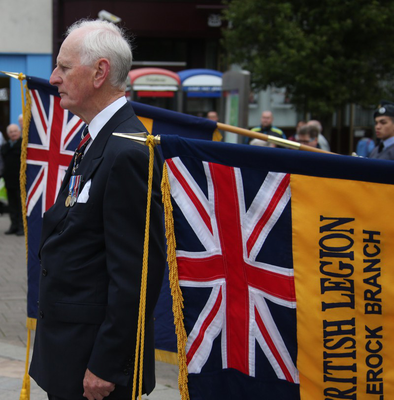 Denis Desmond CBE, Lord Lieutenant for County Londonderry pictured during the Somme commemoration in Coleraine.