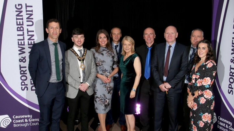 Staff from Causeway Coast and Glens Borough Council pictured at the Gala Sports Awards held in the Lodge Hotel on Friday 1st November.