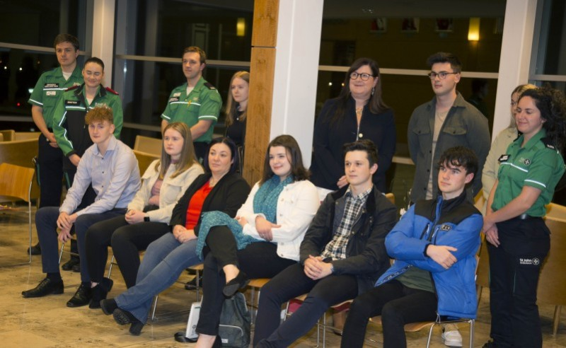 Some of those who attended the reception for St John Ambulance volunteers in Cloonavin.