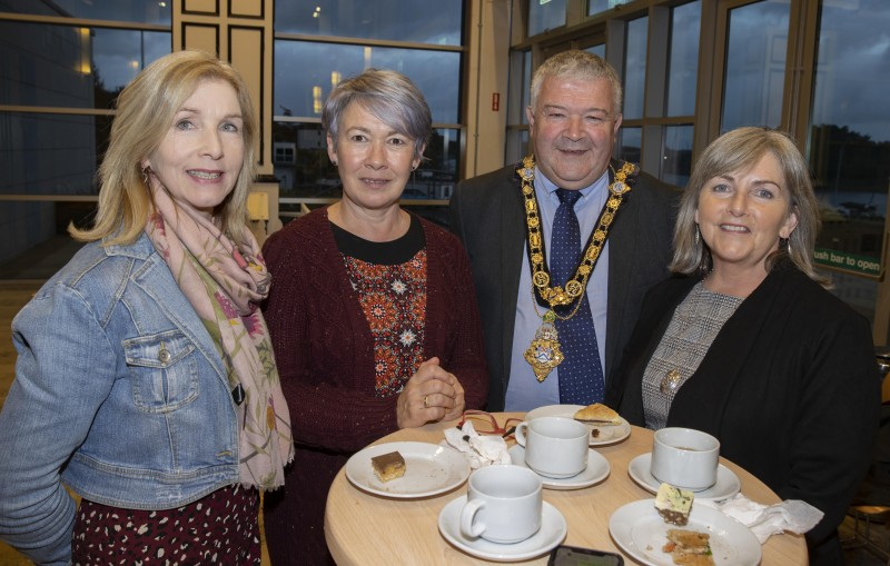 The Mayor of Causeway Coast and Glens Borough Council Councillor Ivor Wallace pictured with Ann McDermott, Carmel Carlin and Suzanne Brady.
