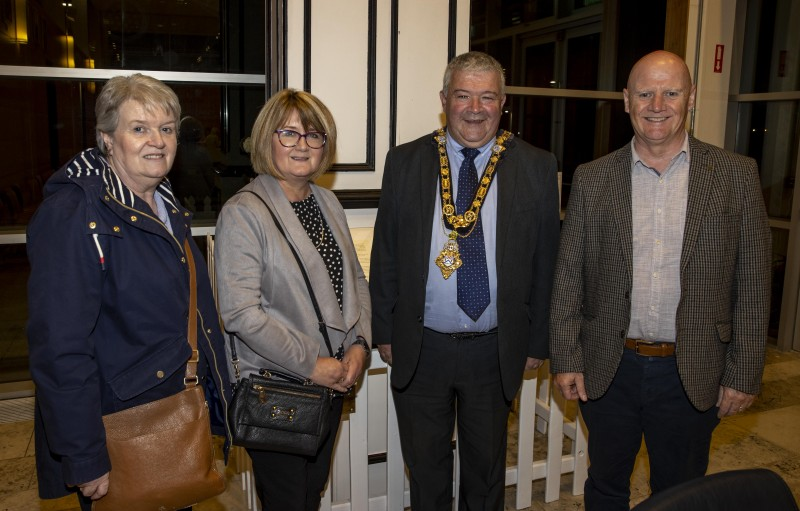 Mairead McNulty, Ann Newland and Martin Mailey from the Limavady Conference pictured with the Mayor of Causeway Coast and Glens Borough Council, Councillor Ivor Wallace.