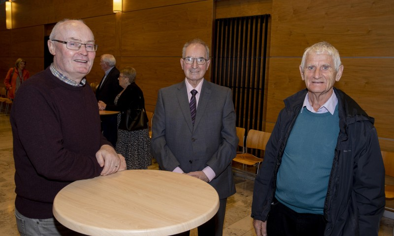 Pictured in Cloonavin at a reception for St Vincent de Paul volunteers are Henry O’Loan, Brian McLaughlin and John Scullion.